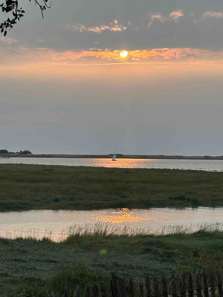 Coucher de soleil au camping de Regnéville